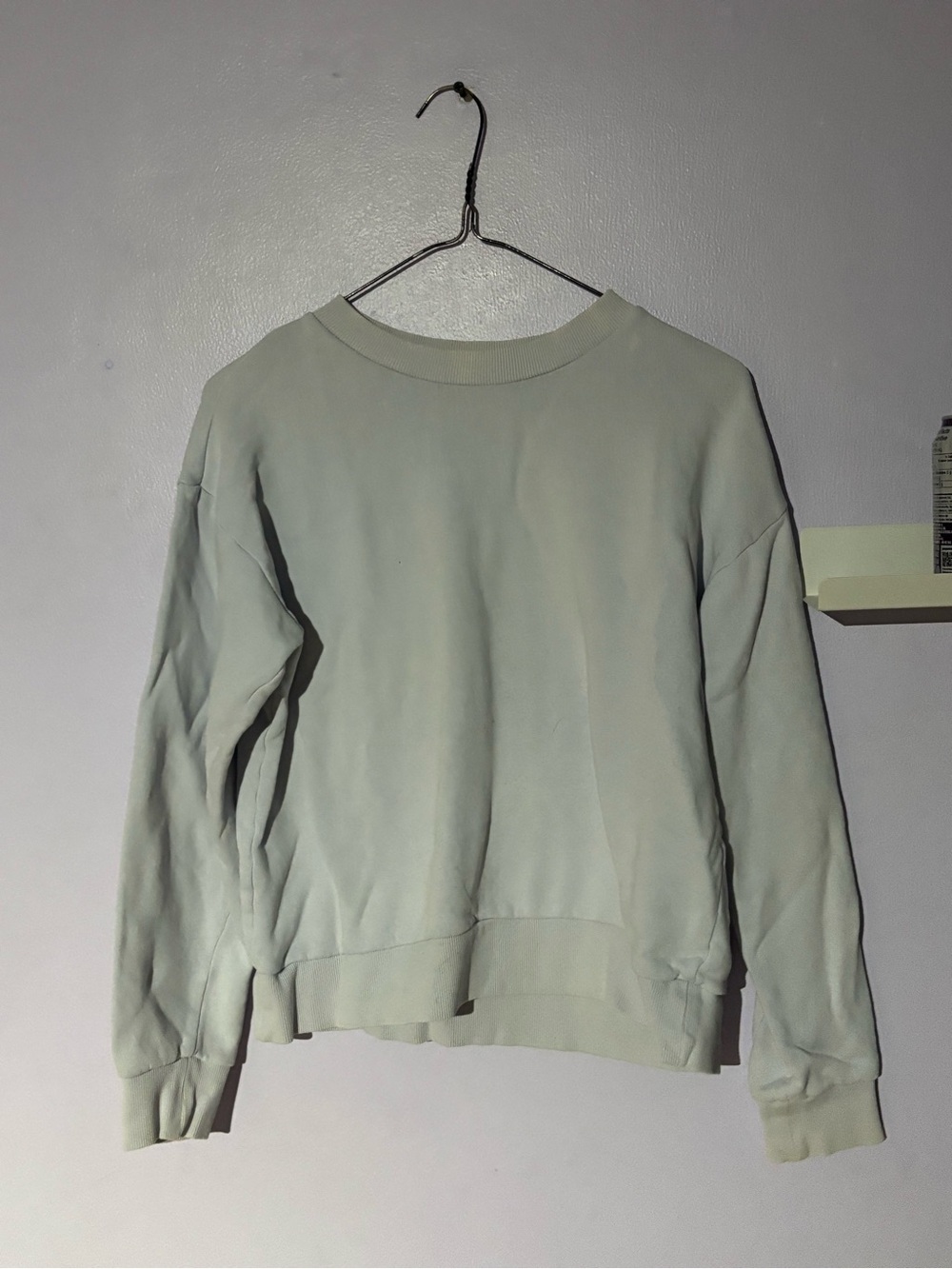 Classic Crewneck Women's Sweater in Light Sage